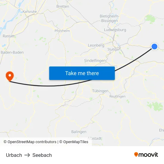 Urbach to Seebach map