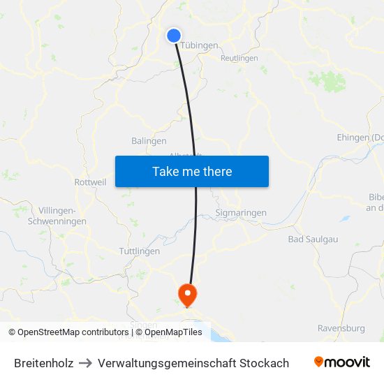 Breitenholz to Verwaltungsgemeinschaft Stockach map