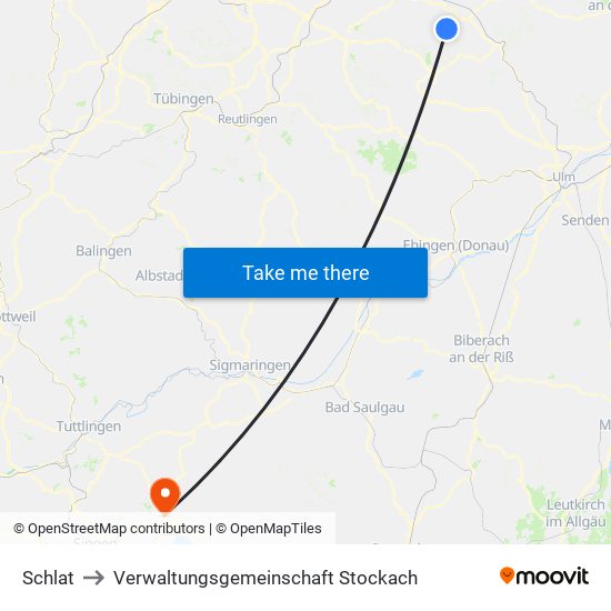 Schlat to Verwaltungsgemeinschaft Stockach map