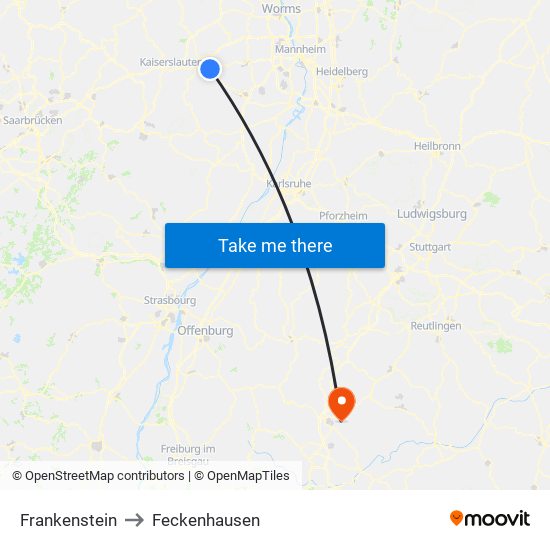 Frankenstein to Feckenhausen map