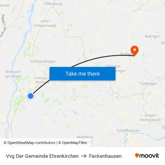 Vvg Der Gemeinde Ehrenkirchen to Feckenhausen map