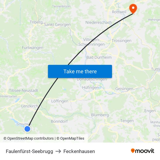 Faulenfürst-Seebrugg to Feckenhausen map