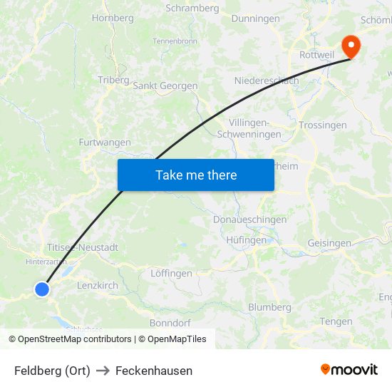 Feldberg (Ort) to Feckenhausen map