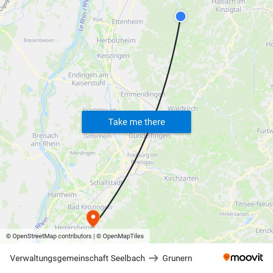 Verwaltungsgemeinschaft Seelbach to Grunern map