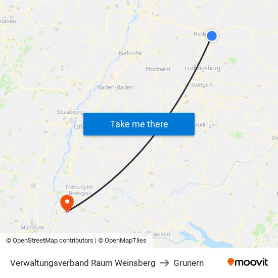 Verwaltungsverband Raum Weinsberg to Grunern map