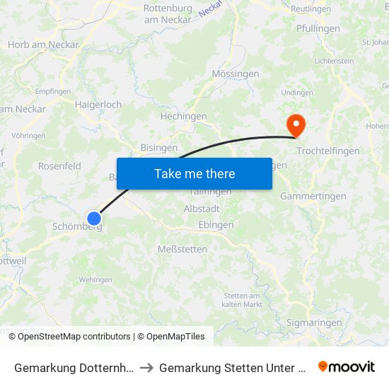 Gemarkung Dotternhausen to Gemarkung Stetten Unter Holstein map