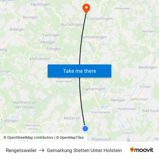 Rengetsweiler to Gemarkung Stetten Unter Holstein map