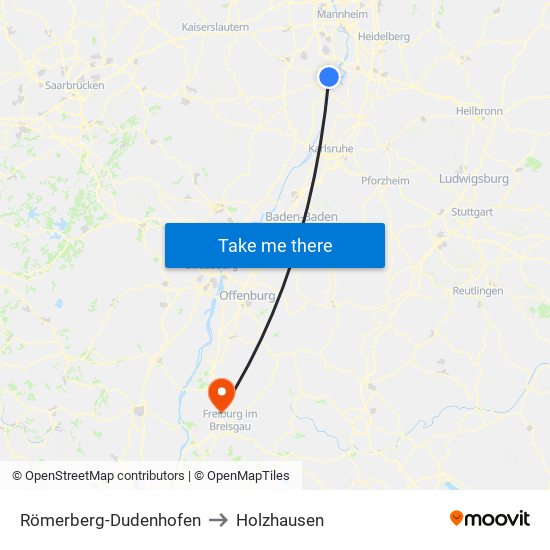 Römerberg-Dudenhofen to Holzhausen map