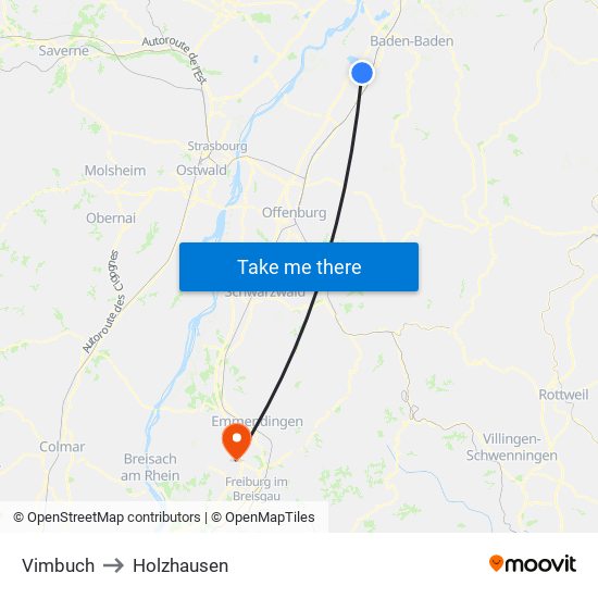 Vimbuch to Holzhausen map