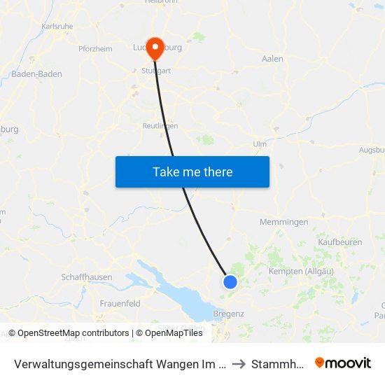 Verwaltungsgemeinschaft Wangen Im Allgäu to Stammheim map