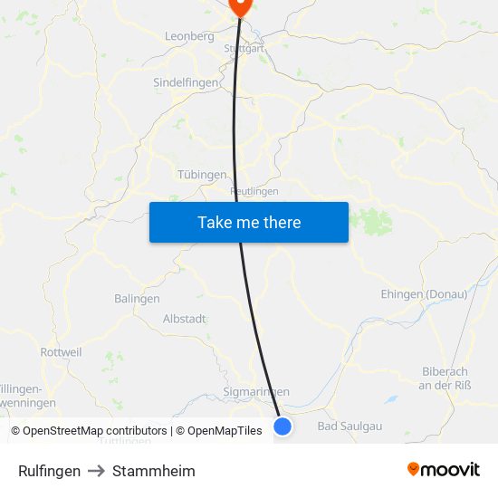 Rulfingen to Stammheim map