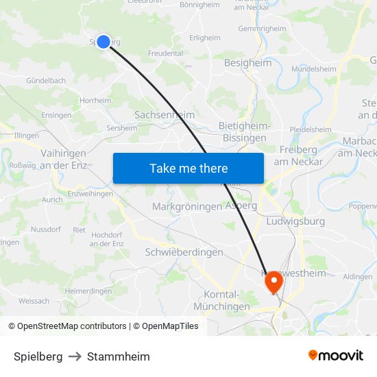 Spielberg to Stammheim map