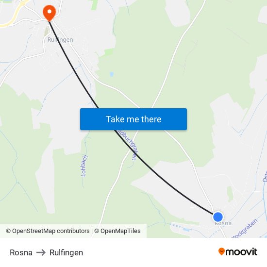 Rosna to Rulfingen map