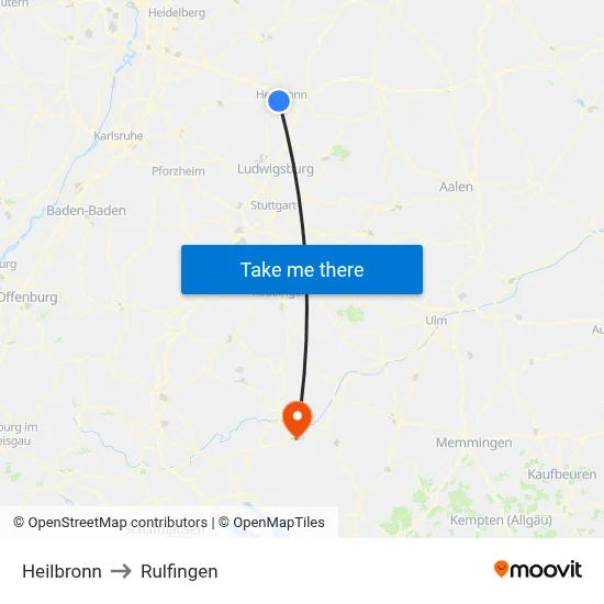 Heilbronn to Rulfingen map