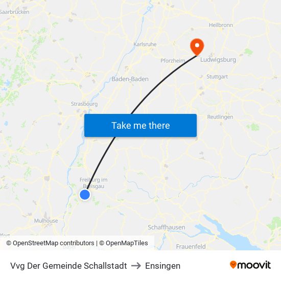 Vvg Der Gemeinde Schallstadt to Ensingen map