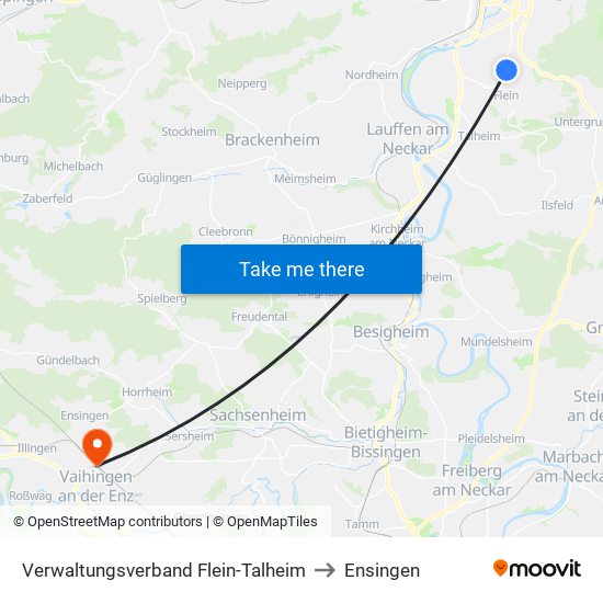 Verwaltungsverband Flein-Talheim to Ensingen map