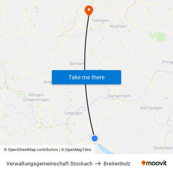 Verwaltungsgemeinschaft Stockach to Breitenholz map