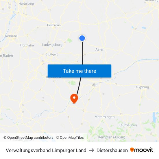 Verwaltungsverband Limpurger Land to Dietershausen map