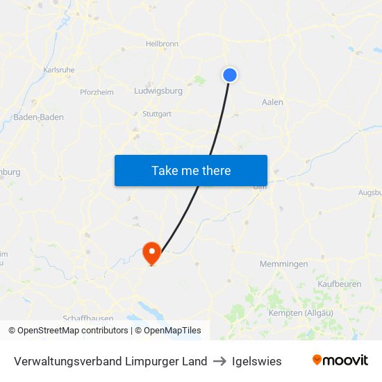 Verwaltungsverband Limpurger Land to Igelswies map