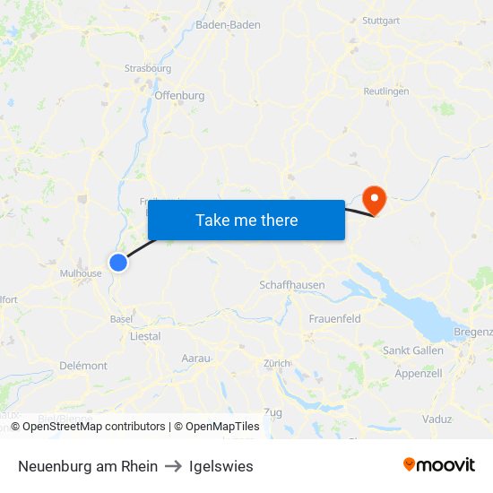 Neuenburg am Rhein to Igelswies map