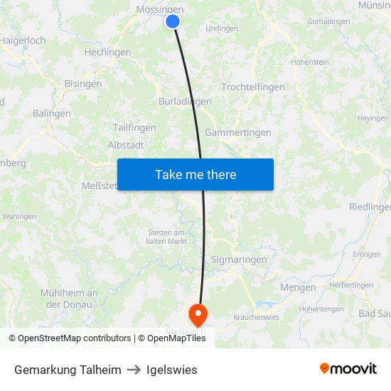 Gemarkung Talheim to Igelswies map