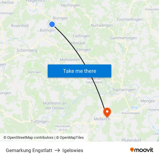 Gemarkung Engstlatt to Igelswies map