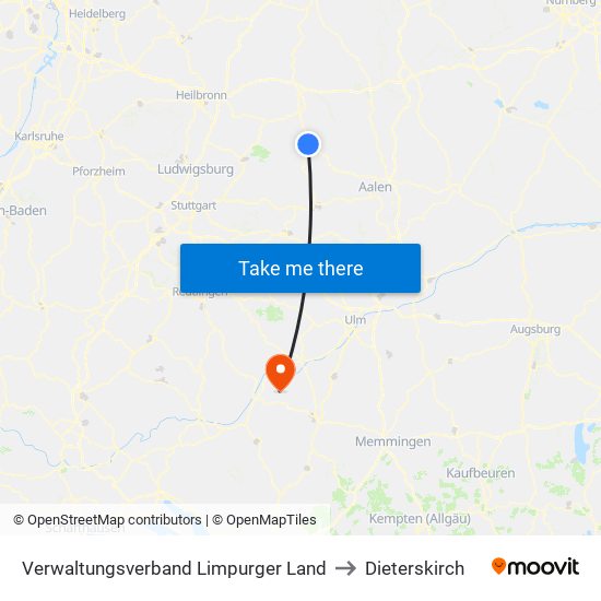 Verwaltungsverband Limpurger Land to Dieterskirch map