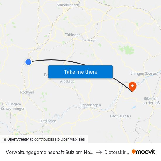 Verwaltungsgemeinschaft Sulz am Neckar to Dieterskirch map