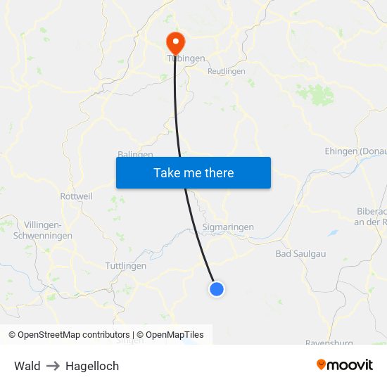 Wald to Hagelloch map