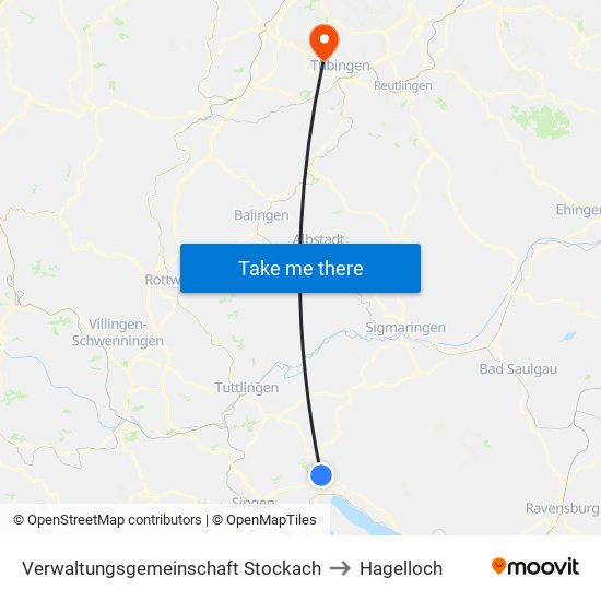 Verwaltungsgemeinschaft Stockach to Hagelloch map