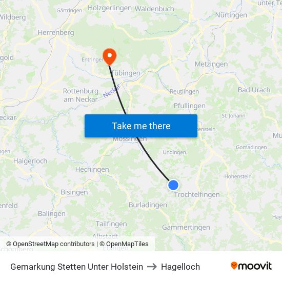 Gemarkung Stetten Unter Holstein to Hagelloch map