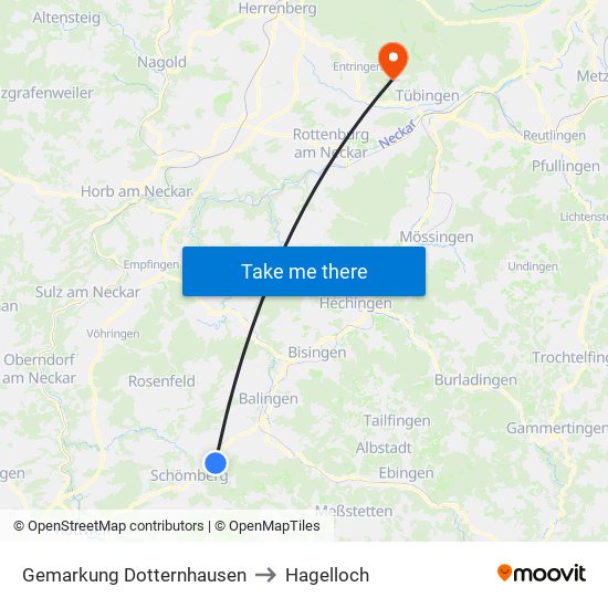 Gemarkung Dotternhausen to Hagelloch map