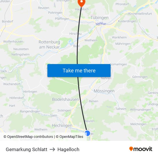 Gemarkung Schlatt to Hagelloch map