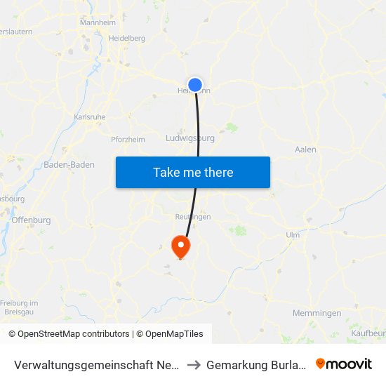 Verwaltungsgemeinschaft Neckarsulm to Gemarkung Burladingen map