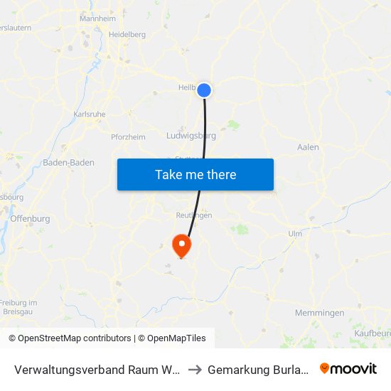 Verwaltungsverband Raum Weinsberg to Gemarkung Burladingen map