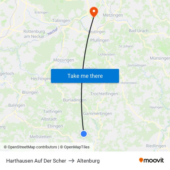 Harthausen Auf Der Scher to Altenburg map