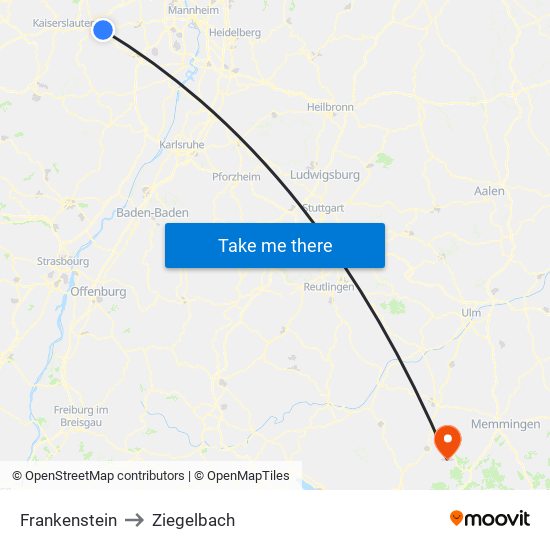 Frankenstein to Ziegelbach map