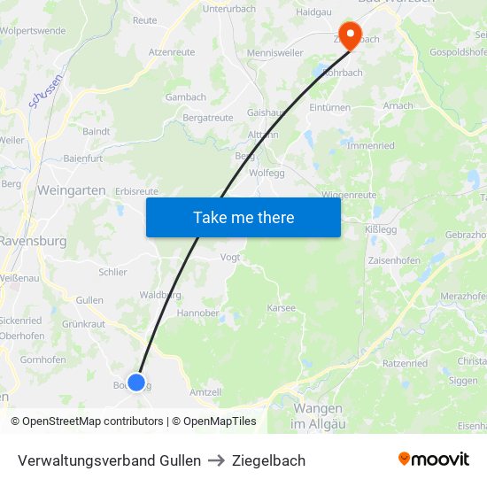 Verwaltungsverband Gullen to Ziegelbach map