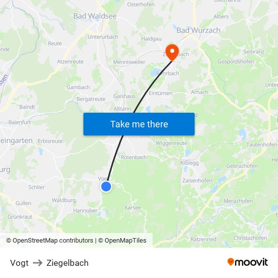 Vogt to Ziegelbach map