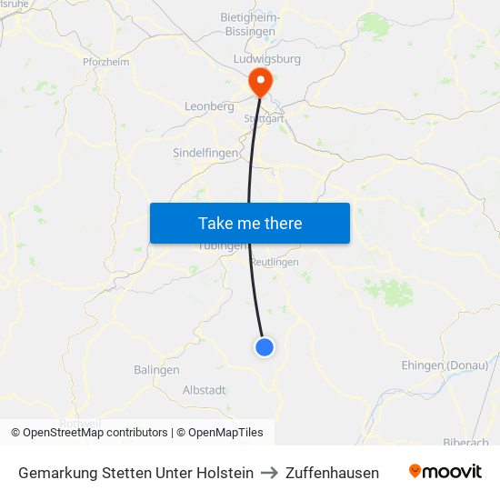 Gemarkung Stetten Unter Holstein to Zuffenhausen map