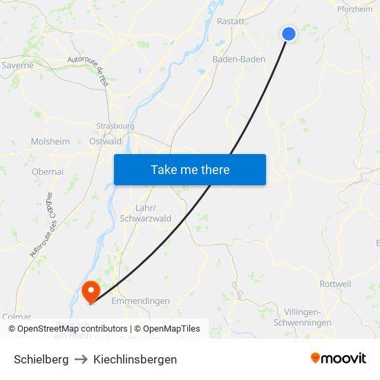 Schielberg to Kiechlinsbergen map