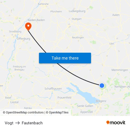 Vogt to Fautenbach map