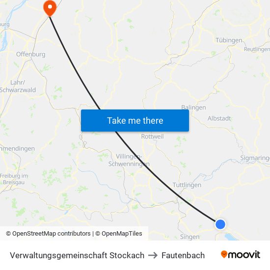 Verwaltungsgemeinschaft Stockach to Fautenbach map