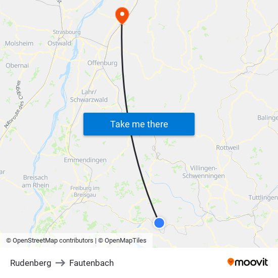 Rudenberg to Fautenbach map