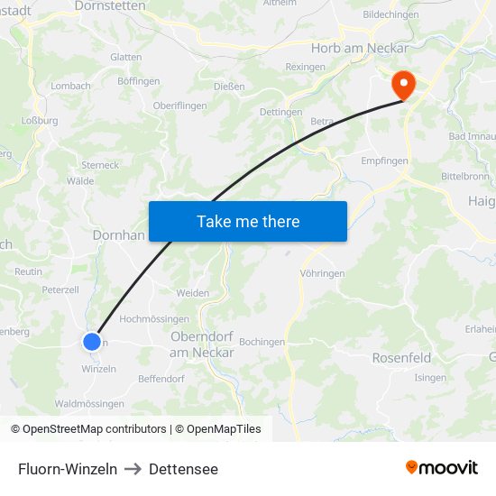 Fluorn-Winzeln to Dettensee map