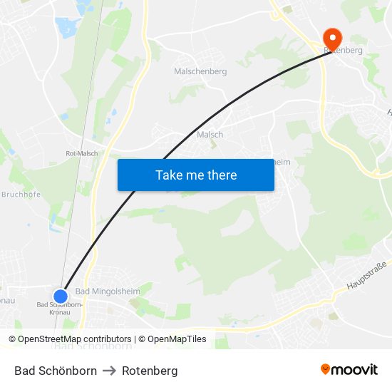 Bad Schönborn to Rotenberg map