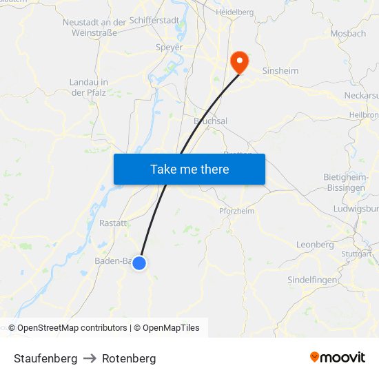 Staufenberg to Rotenberg map