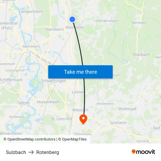 Sulzbach to Rotenberg map
