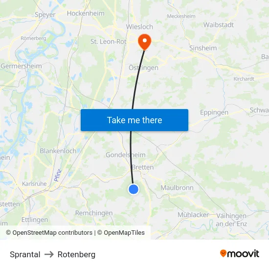 Sprantal to Rotenberg map