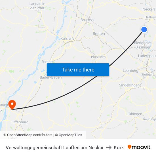 Verwaltungsgemeinschaft Lauffen am Neckar to Kork map